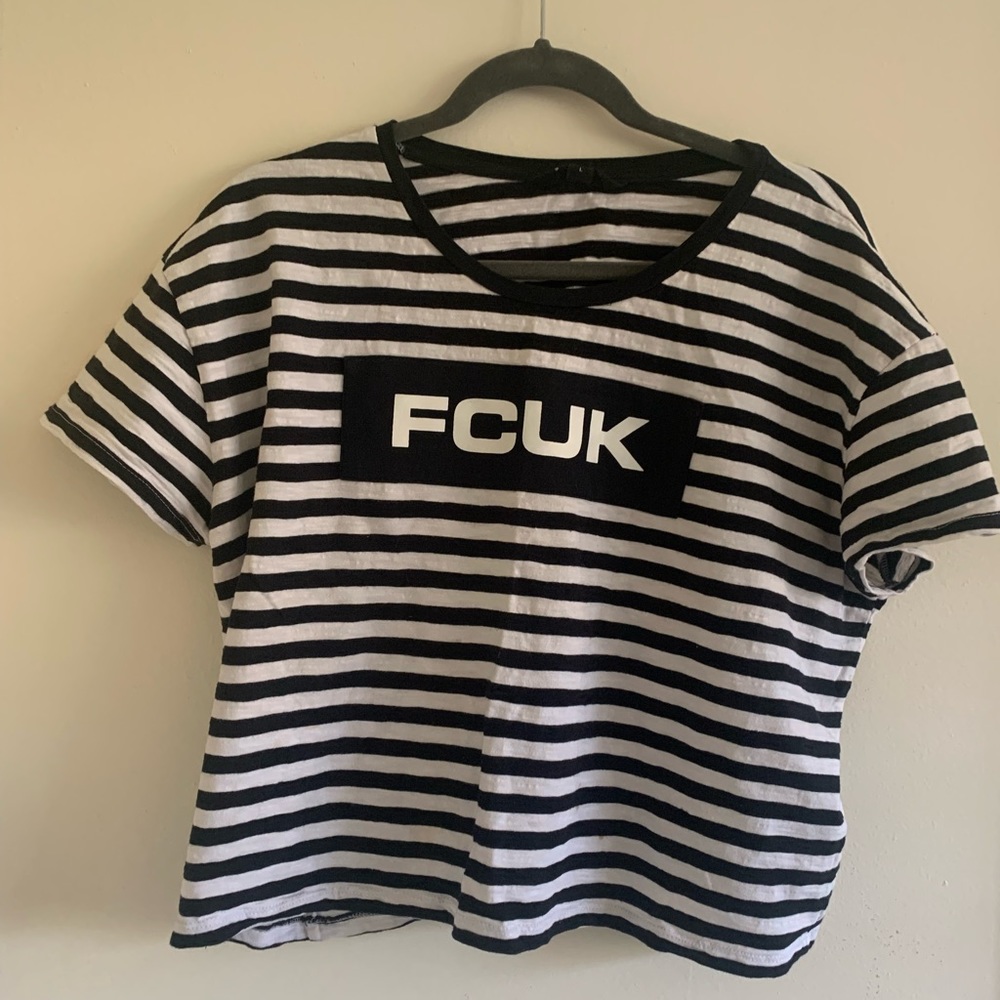 Striped short sleeve French Connection Sz Large